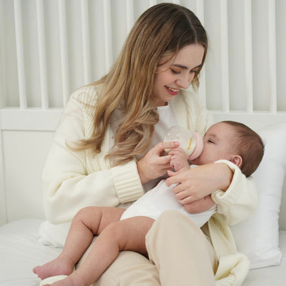 Oberni biberones de cristal, biberón anticólico para lactancia materna con respuesta natural
