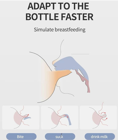 Oberni biberones de cristal, biberón anticólico para lactancia materna con respuesta natural
