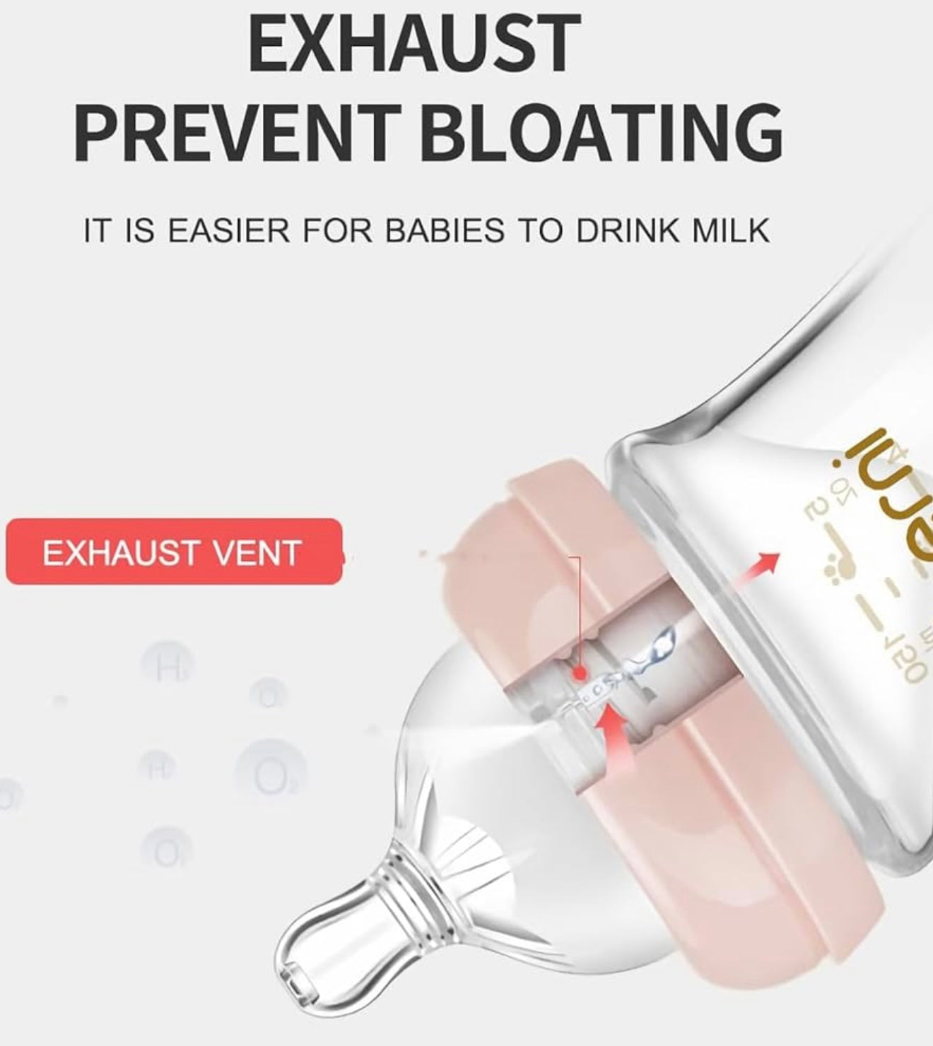 Oberni biberones de cristal, biberón anticólico para lactancia materna con respuesta natural