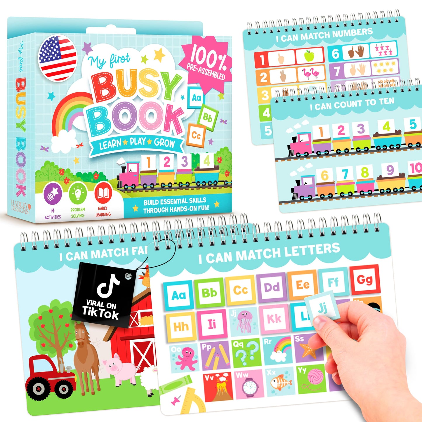 Libro ocupado para niños pequeños