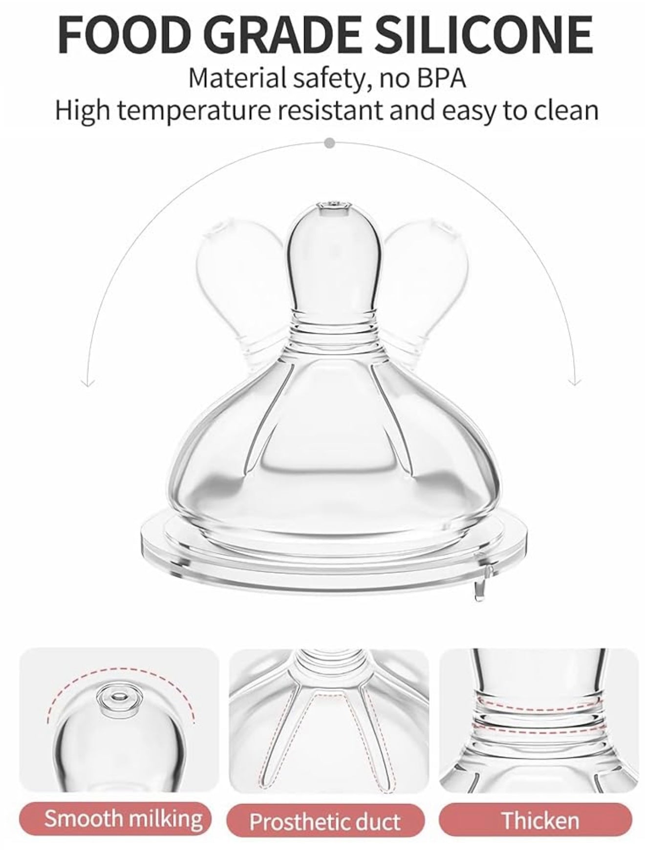 Oberni biberones de cristal, biberón anticólico para lactancia materna con respuesta natural