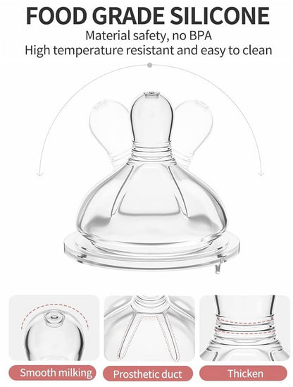 Oberni biberones de cristal, biberón anticólico para lactancia materna con respuesta natural