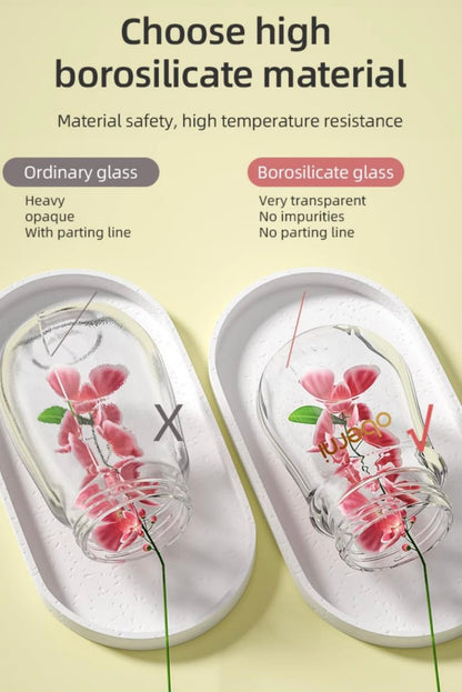 Oberni biberones de cristal, biberón anticólico para lactancia materna con respuesta natural
