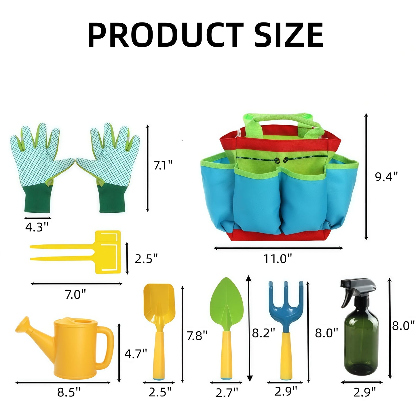 Juego de 8 herramientas de jardín para niños