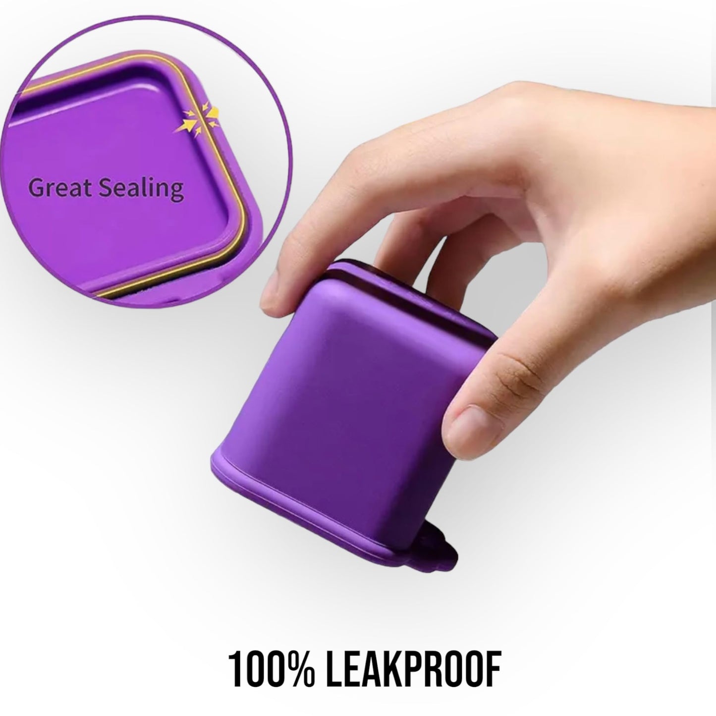 Paquete de 2 recipientes de silicona a prueba de fugas para salsas para llevar