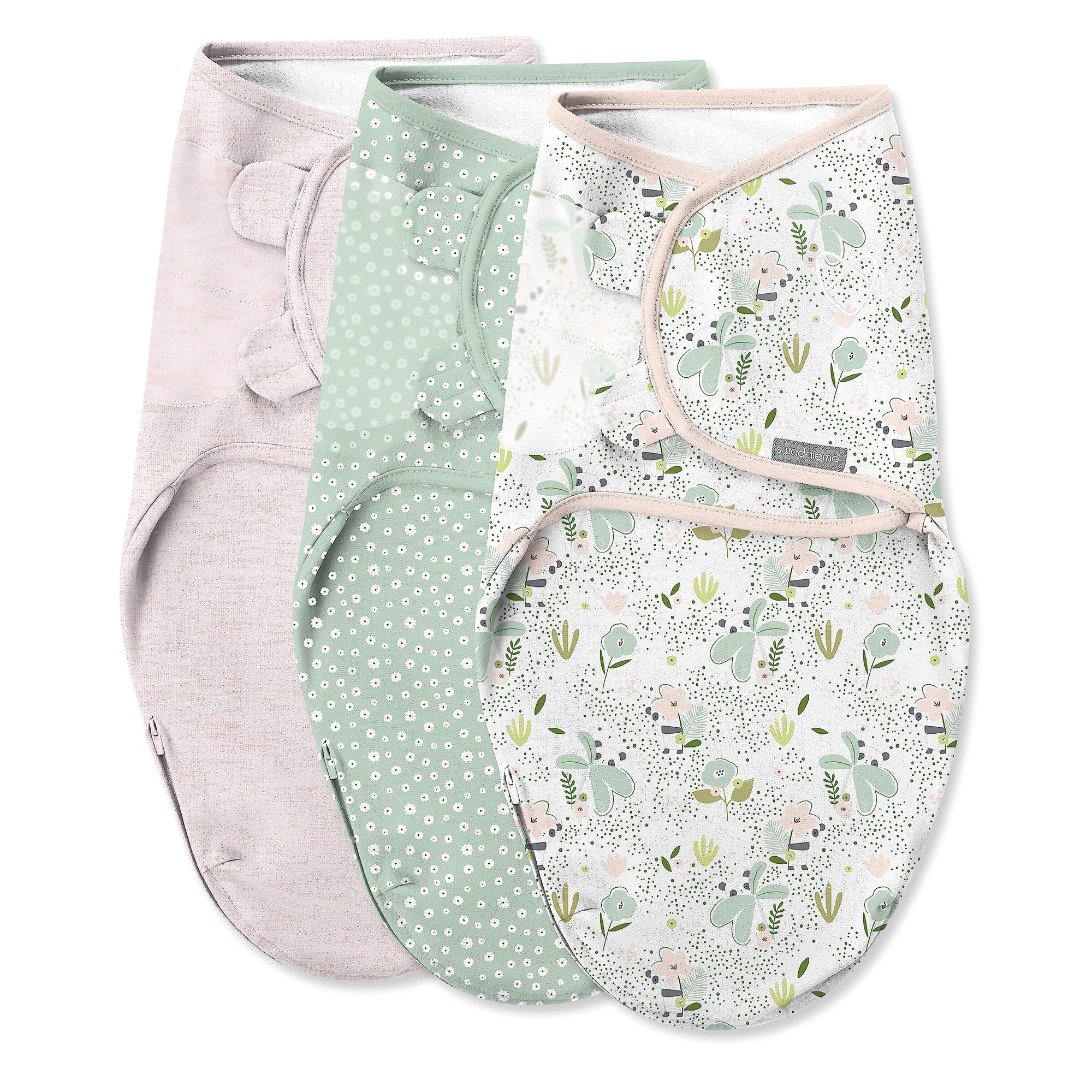 SwaddleMe - Envoltura para cambio fácil de pañal – Talla Chica/Mediana, de 0 a 3 meses, paquete de 3