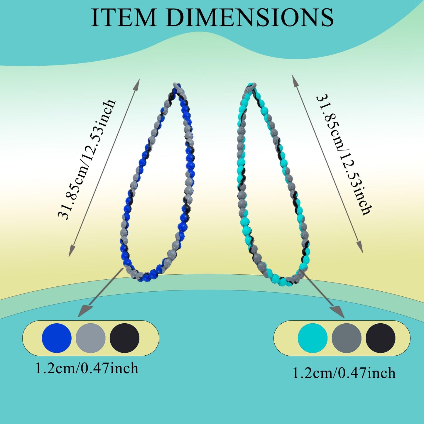 Paquete de 2 collares masticables para necesidades sensoriales