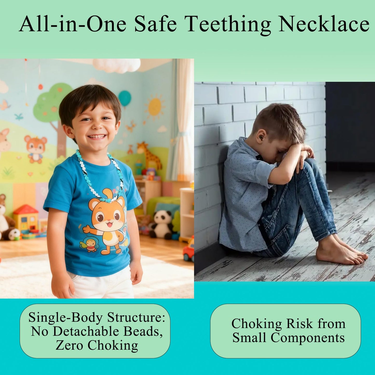Paquete de 2 collares masticables para necesidades sensoriales
