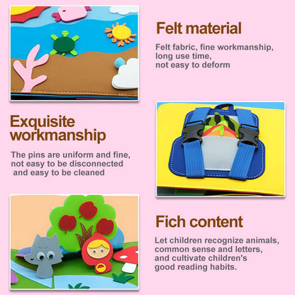 HOTBEST Montessori - Libro de tela para niños pequeños