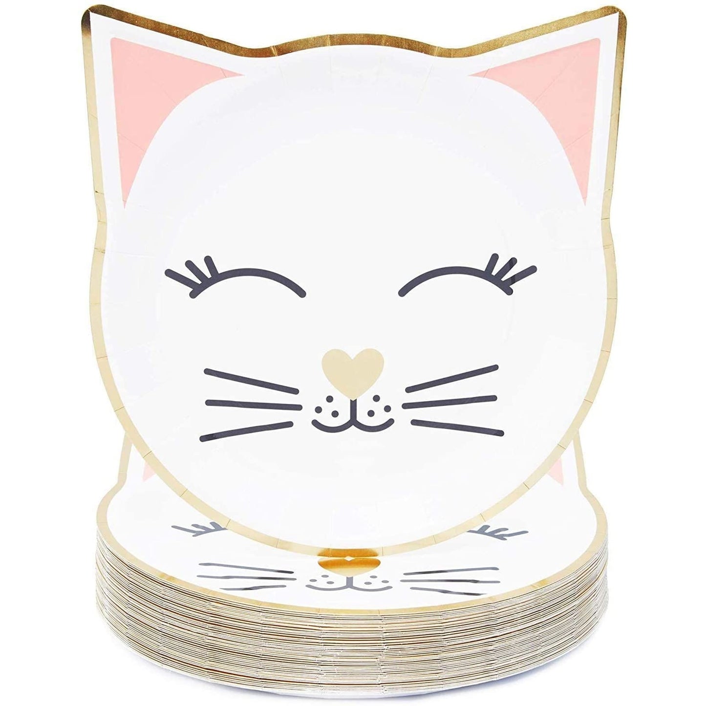 Paquete de 48 platos de papel de gato