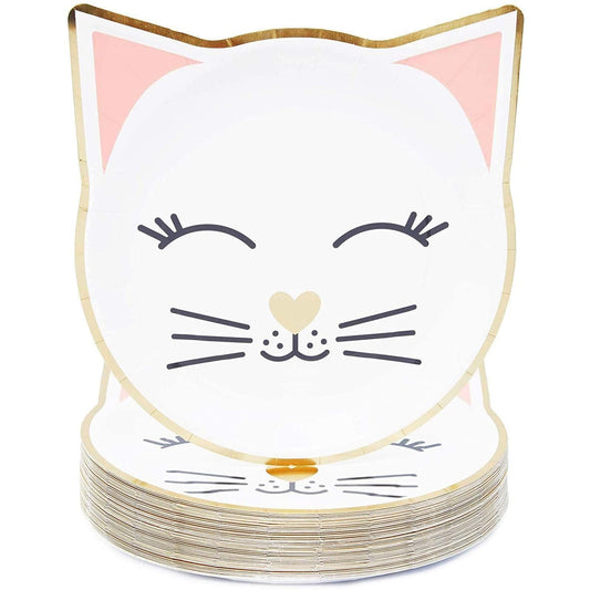 Paquete de 48 platos de papel de gato