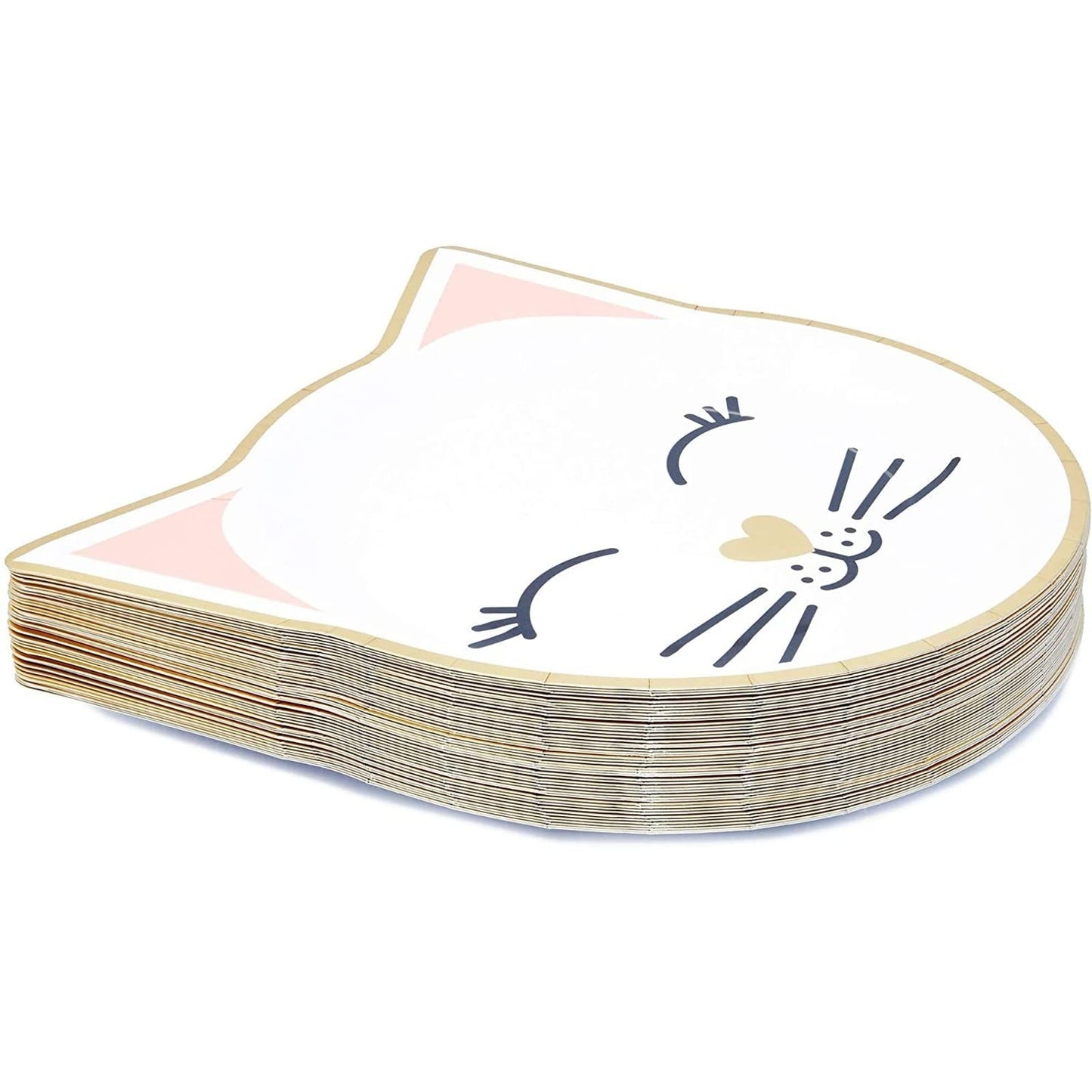 Paquete de 48 platos de papel de gato