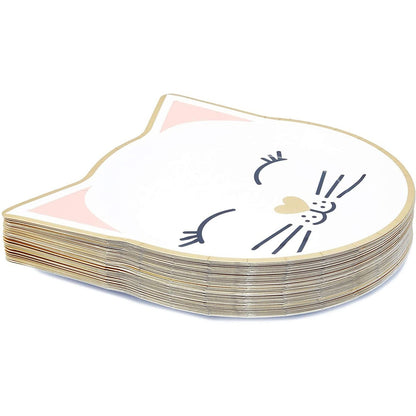 Paquete de 48 platos de papel de gato