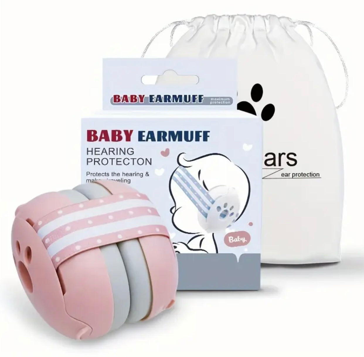 Orejeras con Cancelación de Ruido para Bebés, rosado