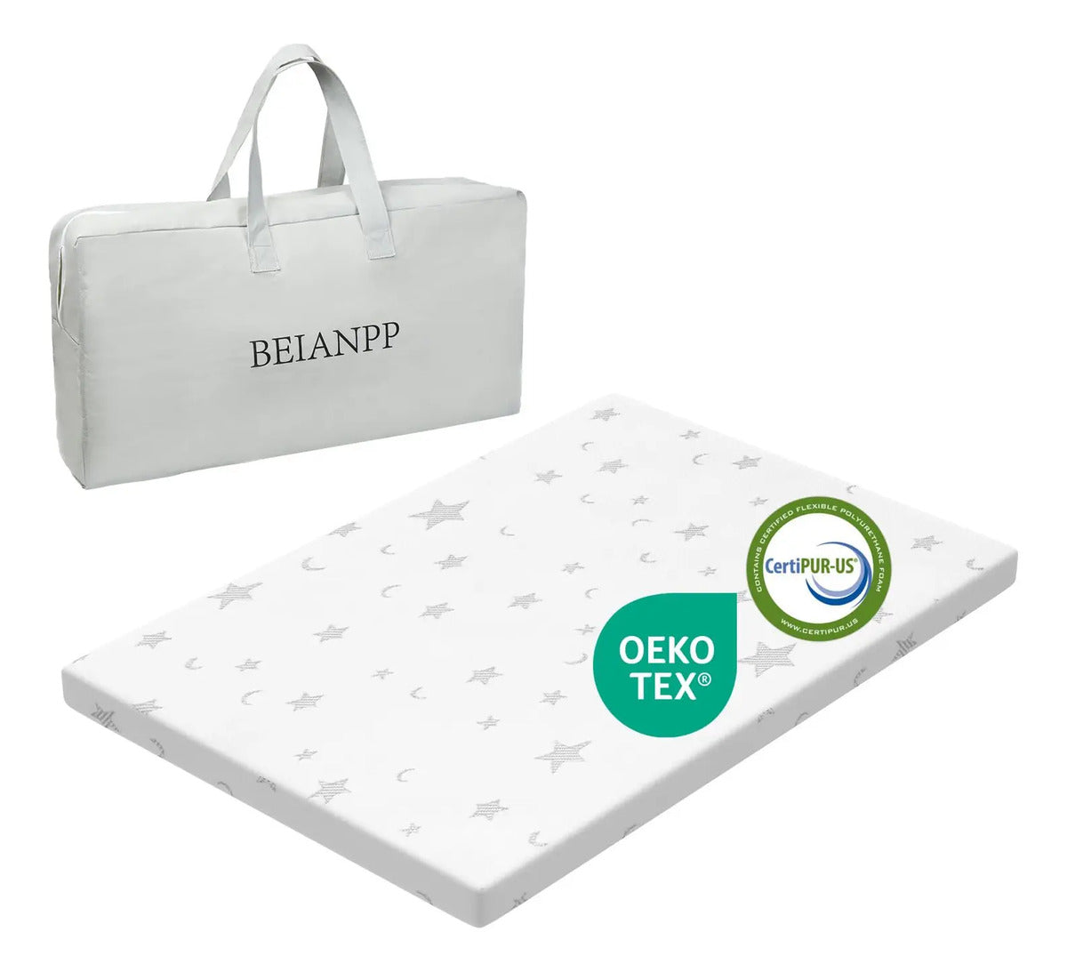 Beianpp Pack And Play Cubrecolchón De 38 X 26 X 1.5 Pulgadas