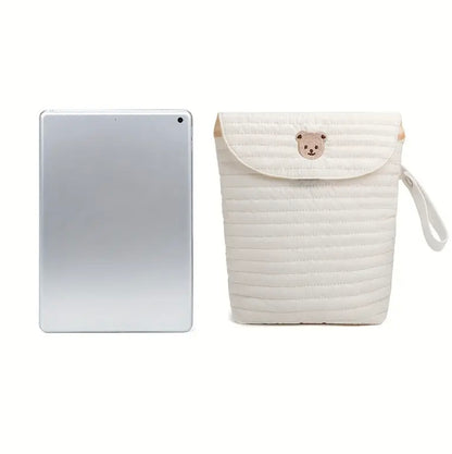 Bolsa de pañales de lona Oxford de gran capacidad, portátil para viajes