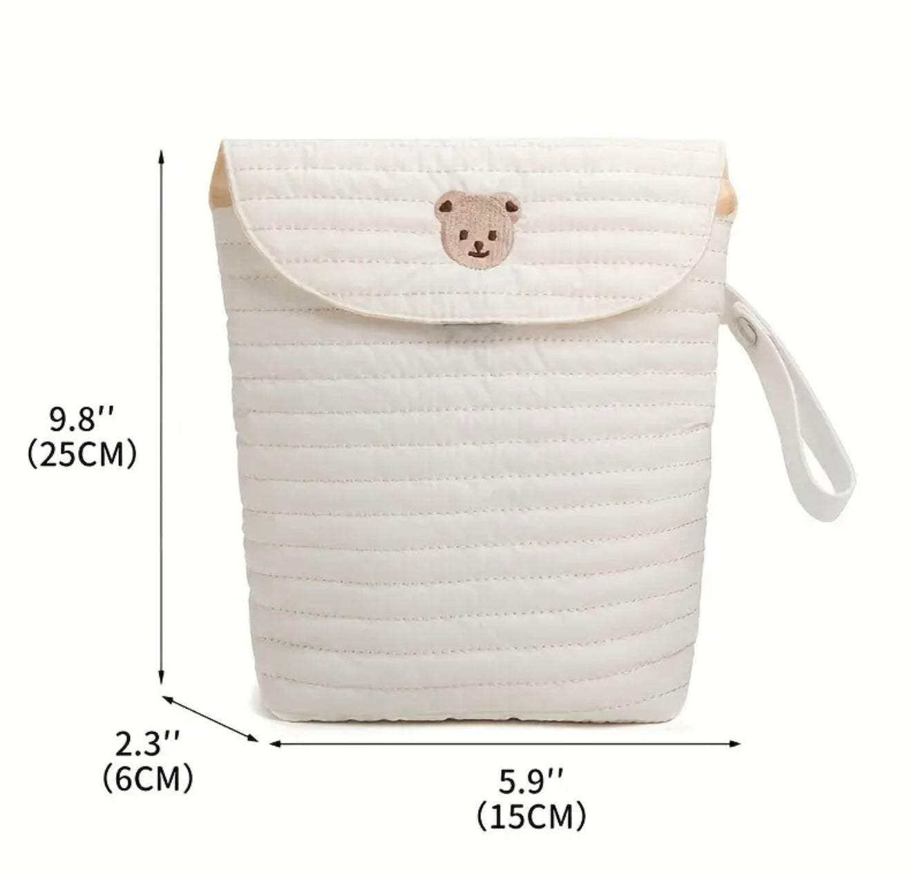 Bolsa de pañales de lona Oxford de gran capacidad, portátil para viajes