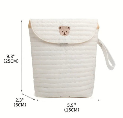 Bolsa de pañales de lona Oxford de gran capacidad, portátil para viajes