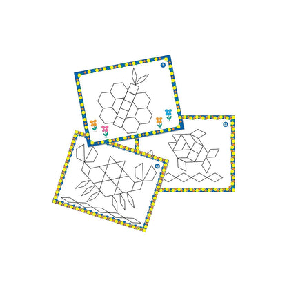 Learning Resources Tarjetas de diseño de bloques de patrones, reconocimiento de color, juguete STEM