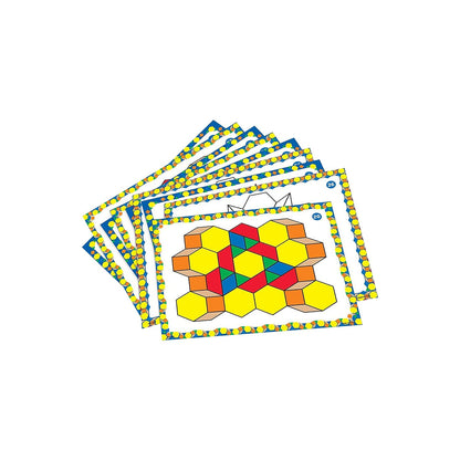 Learning Resources Tarjetas de diseño de bloques de patrones, reconocimiento de color, juguete STEM