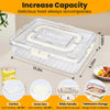 Bandeja dividida para servir con tapa, contenedor de caja de aperitivos con tapa