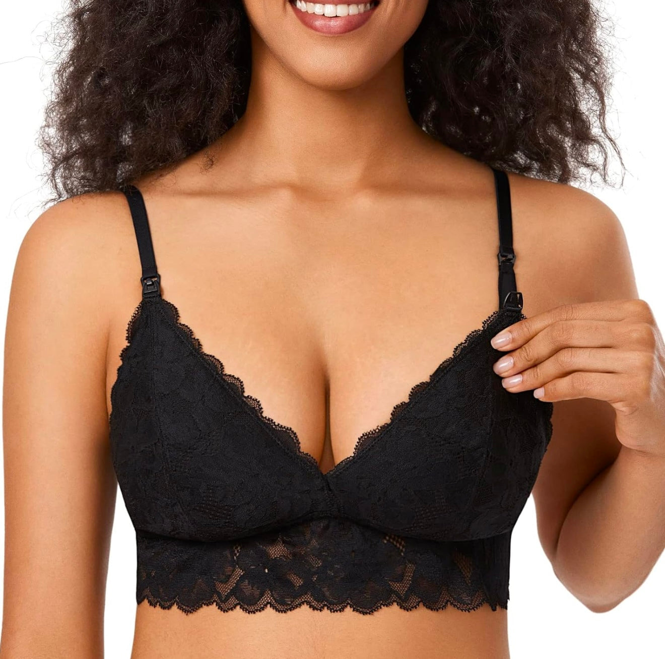 MOMANDA Sujetadores de Lactancia de Encaje, talla XL