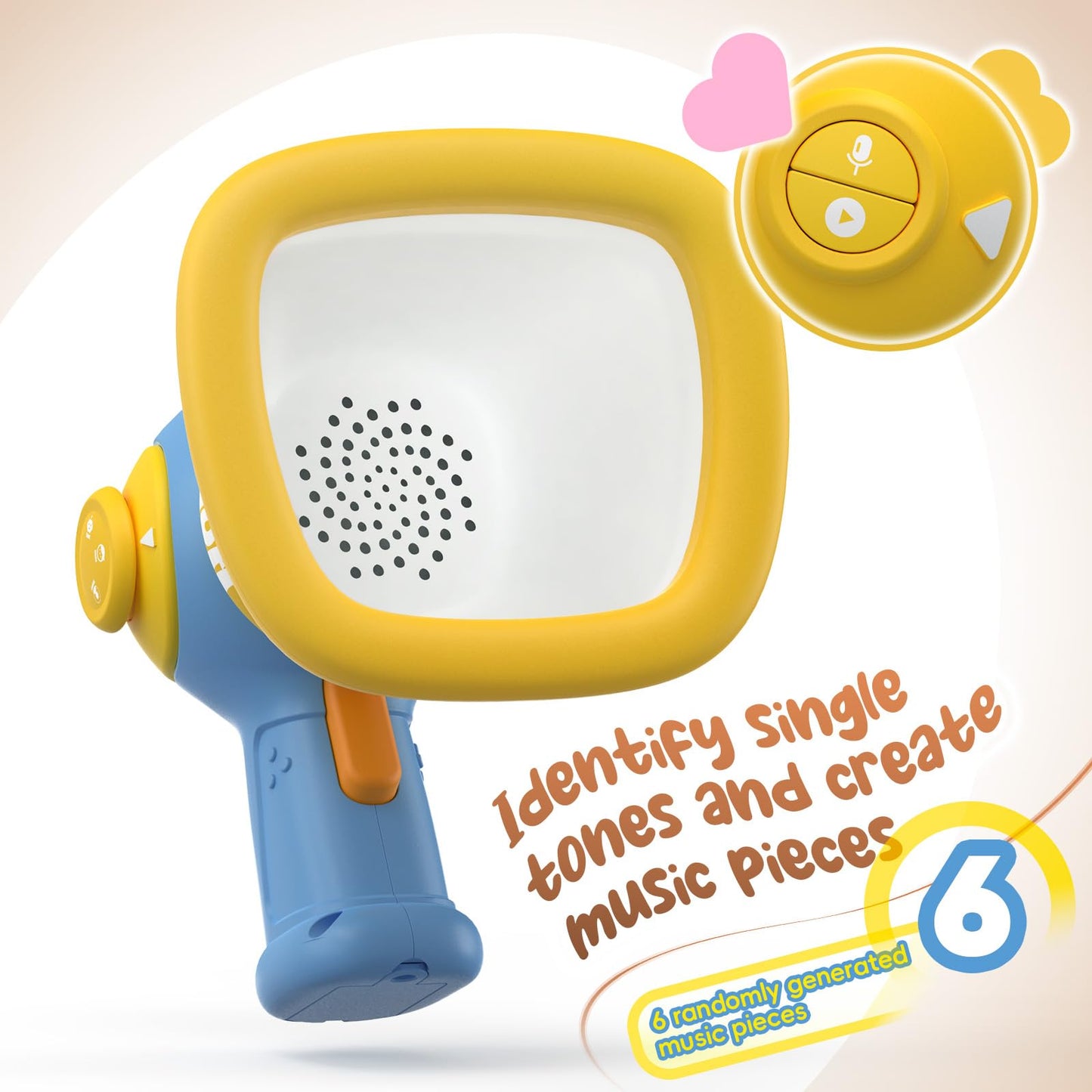 Cambiador de voz para niños, juguete de megáfono con 3 grabadores de efectos de sonido y música