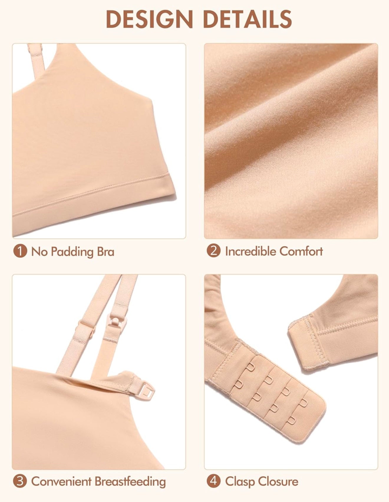 MOMANDA Sujetador de Lactancia Inbarel, talla XL