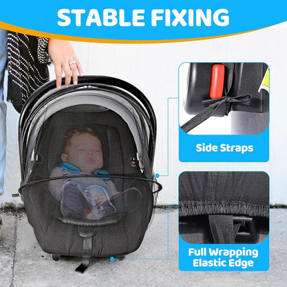 Orzbow Mosquitera para asientos de automóvil de bebé, universal y transpirable