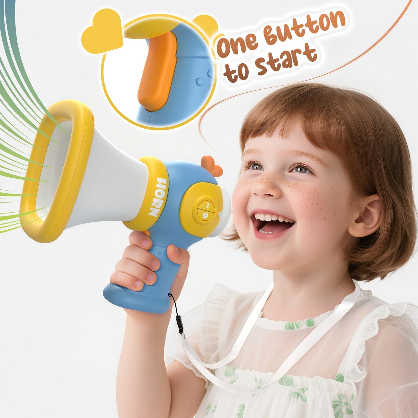 Cambiador de voz para niños, juguete de megáfono con 3 grabadores de efectos de sonido y música