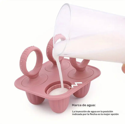 Juego de moldes de silicona para bebés, teething, beige