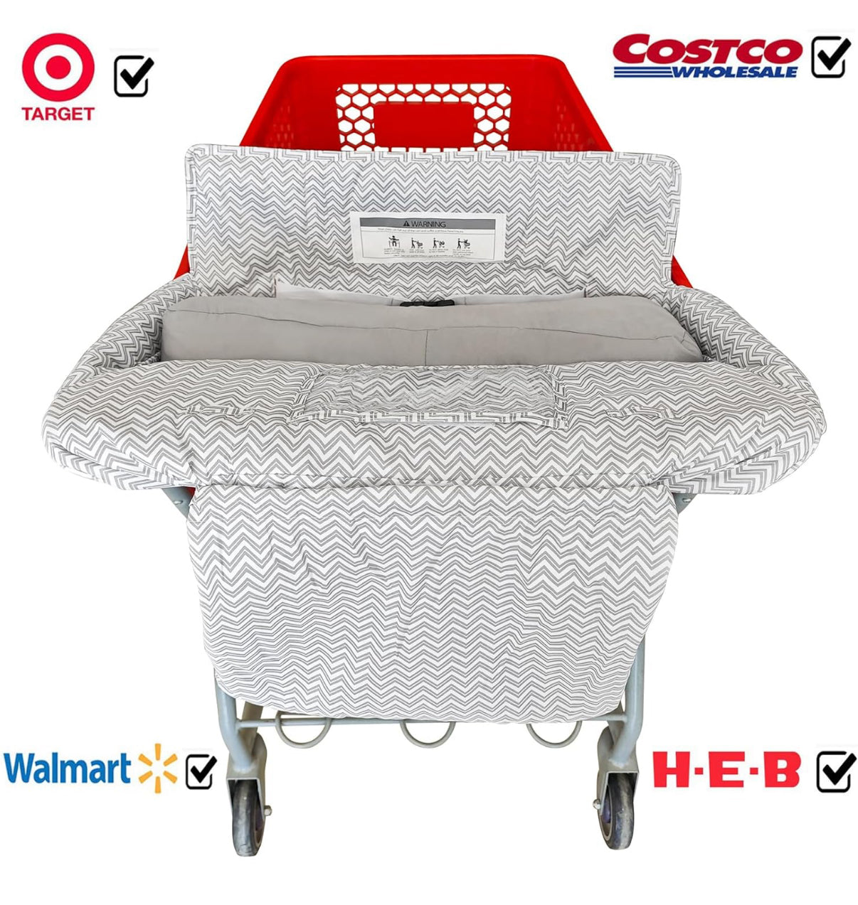 Almohada suave 2 en 1 para carrito de compras