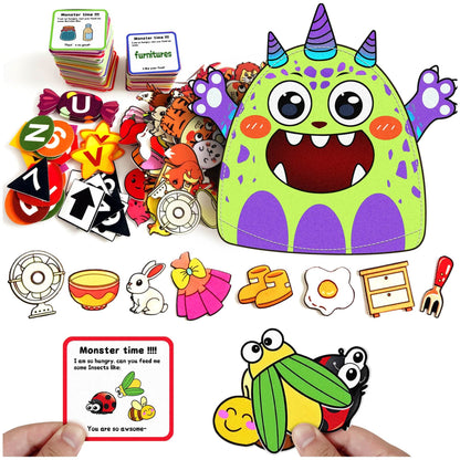 Lindo animal alfabeto monstruo juguete de aprendizaje colorido juego a juego Montessori