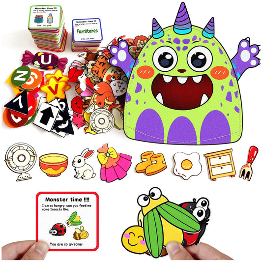 Lindo animal alfabeto monstruo juguete de aprendizaje colorido juego a juego Montessori