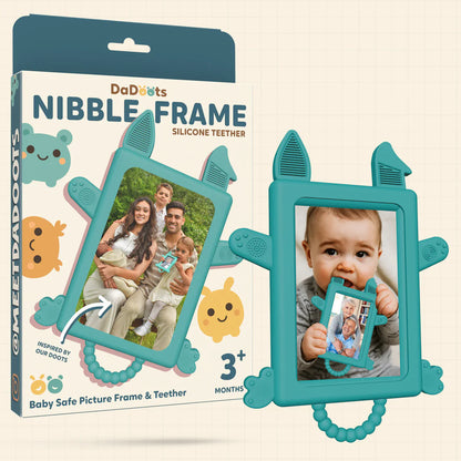 The Nibble Frame: marco de fotos y mordedor seguro para bebés