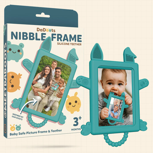 The Nibble Frame: marco de fotos y mordedor seguro para bebés