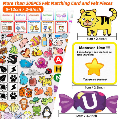 Lindo animal alfabeto monstruo juguete de aprendizaje colorido juego a juego Montessori