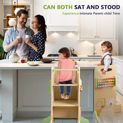 Torre para Niños Pequeños Taburete de Cocina, 3 Alturas Ajustables