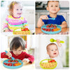 Platos de succión para bebés con tapas