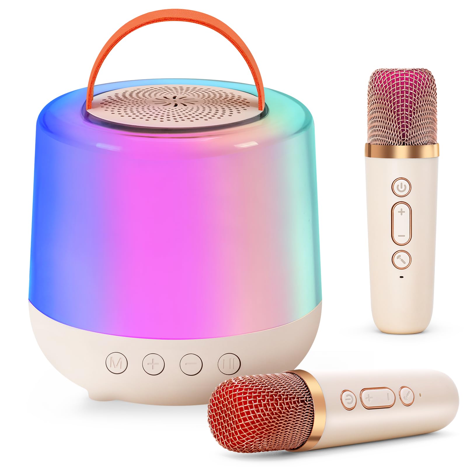 Mini máquina de Karaoke con un micrófono