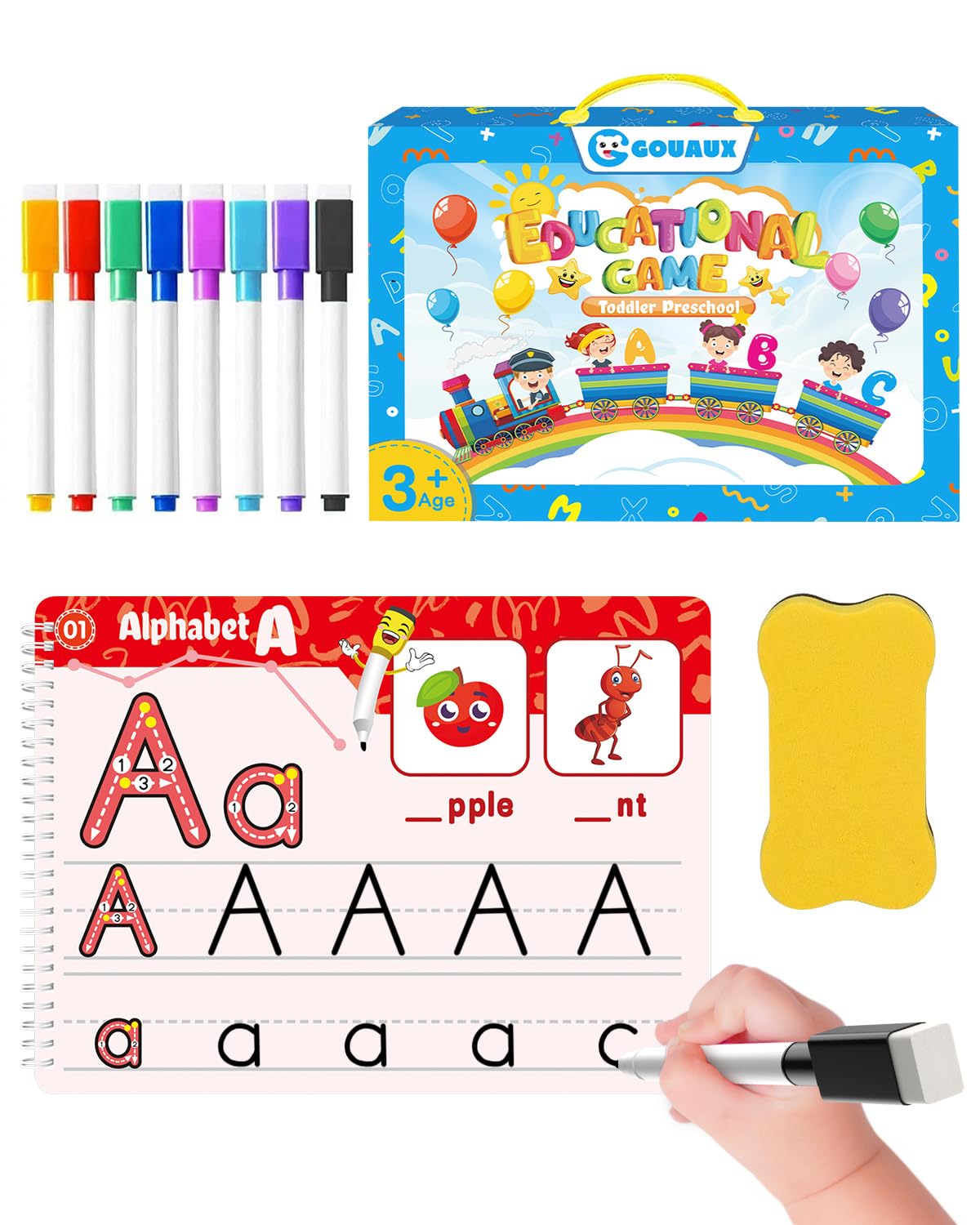 Libro actividades de aprendizaje preescolar para niños pequeños, 46 páginas