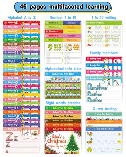 Libro actividades de aprendizaje preescolar para niños pequeños, 46 páginas