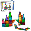 Magna-Tiles - Juego de 100 piezas de colores transparentes, los azulejos magnéticos originales para juegos creativos y abiertos