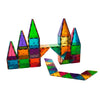 Magna-Tiles - Juego de 100 piezas de colores transparentes, los azulejos magnéticos originales para juegos creativos y abiertos