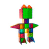 Magna-Tiles - Juego de 100 piezas de colores transparentes, los azulejos magnéticos originales para juegos creativos y abiertos