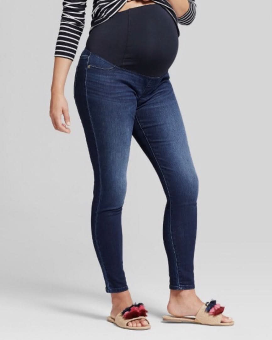 Pantalones vaqueros ajustados de maternidad, talla 8