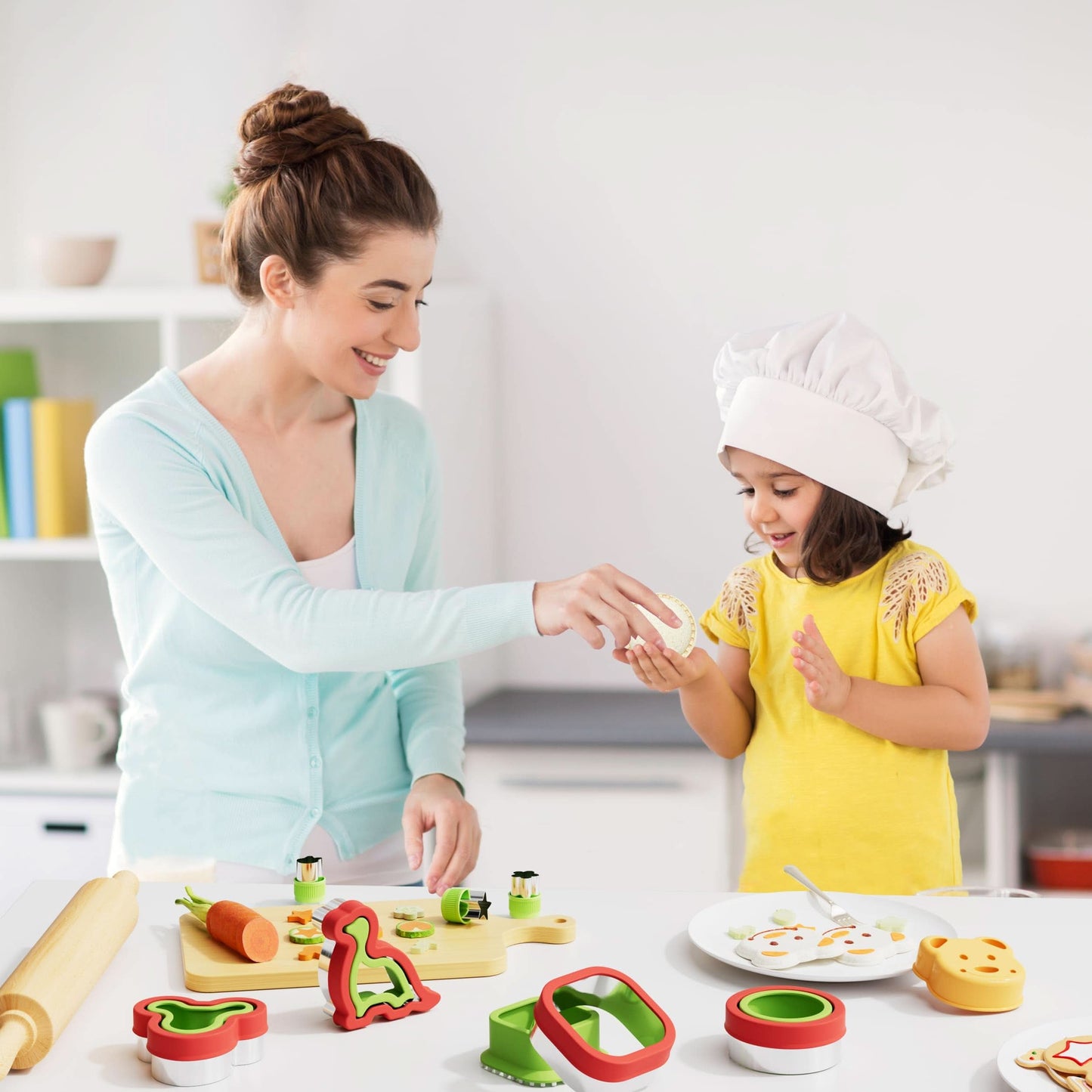 Cortadores de galletas de Navidad, 8 piezas (tamaño mediano)