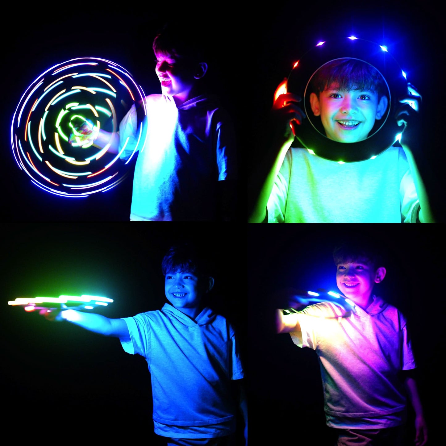 Anillo volador TOSY: 36 LED RGB multicolor o 12 LED monocolor