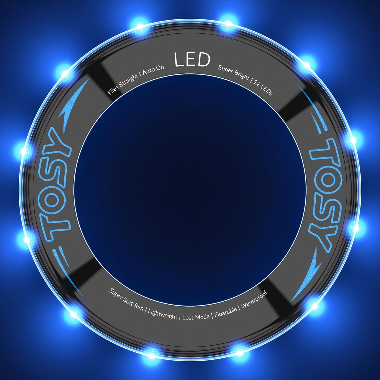 Anillo volador TOSY: 36 LED RGB multicolor o 12 LED monocolor