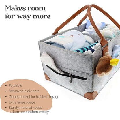 Organizador para pañales de bebé - Cesta de almacenamiento